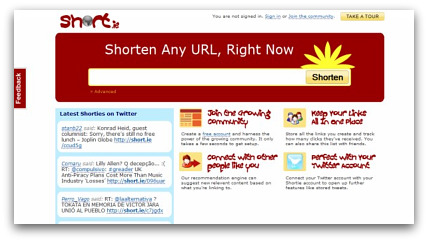 Short.ie Twitter tool