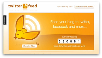 Twitterfeed tool