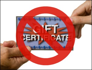 no gift cards skip the gift card - give an experience instead
