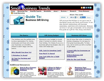 gift-guide holiday gift giving guide for your business from Small Business Trends