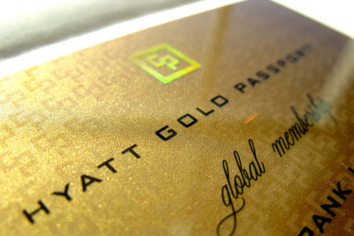 Hyatt Gold Passport membership card