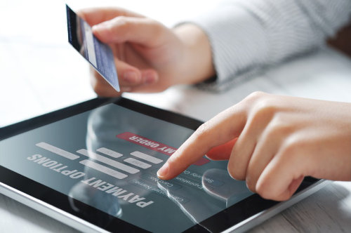 Using payment processing online from a tablet PC