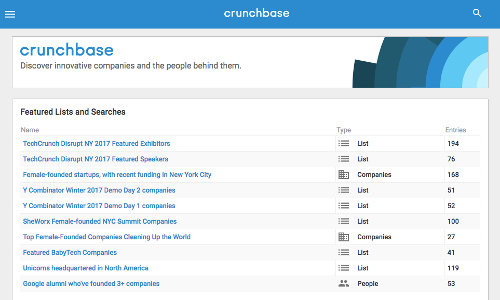 Crunchbase screenshot