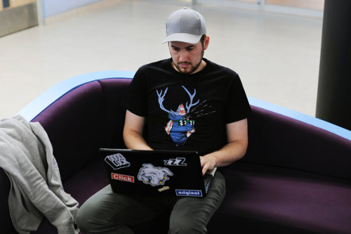 Software developer working on a project