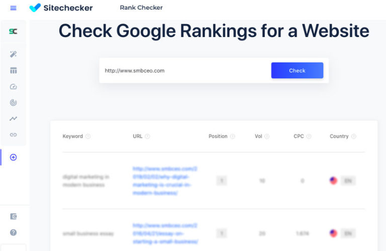 website rank checker