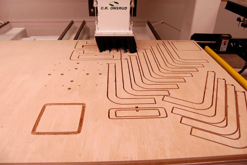 CNC machine programmed with G Code