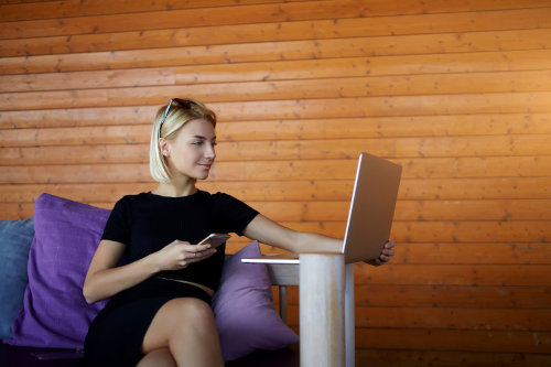 Businesswoman outsourcing non-strategic tasks