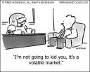volatile market cartoon