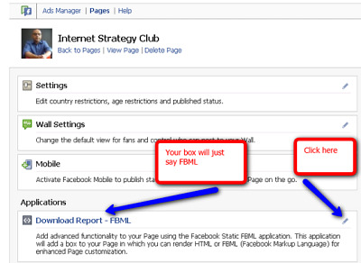 custom business Facebook fan page