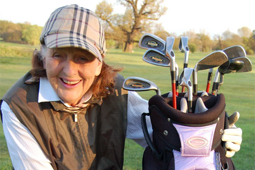 Old lady golfer