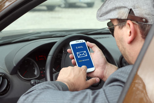 Check emails on a mobile phone
