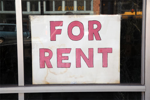 For rent sign