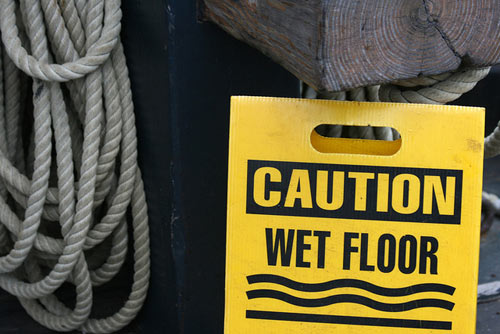 Caution wet floor sign