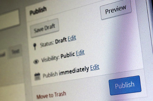 Blog post publishing