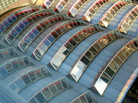 Canary Wharf office view in London