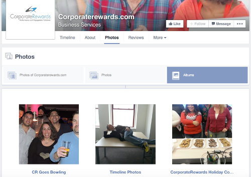 Corporate Rewards Facebook page