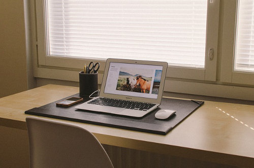Downtown office with Window blinds