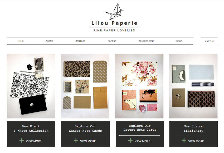 Lilou Paperie online store template from WixStores