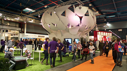 Busy trade show