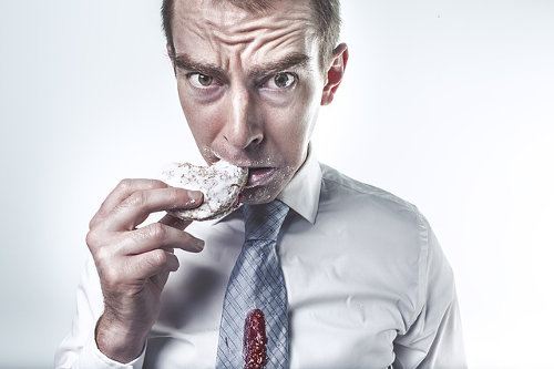 Annoying businessman