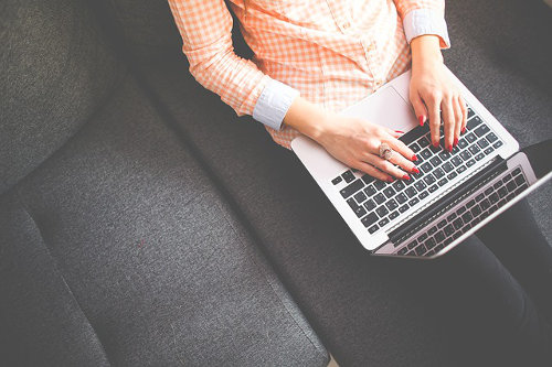 Office worker working at home