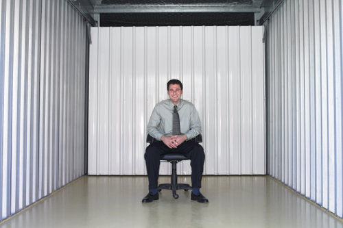 Business owner in a self storage