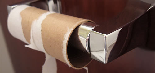 Finished toilet paper roll