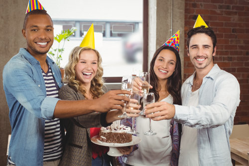 Fun business party at the office