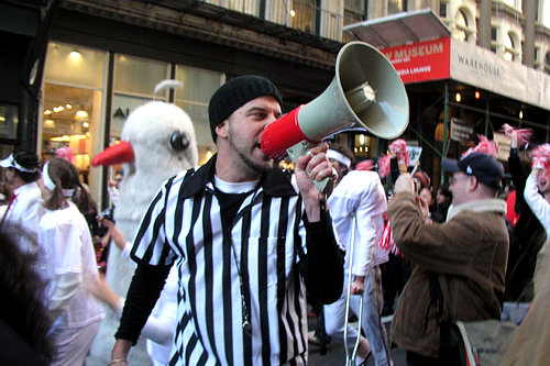 Promoting a business on a busy street
