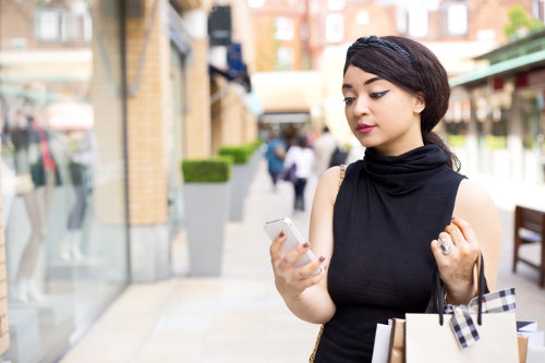Shopping using smartphone