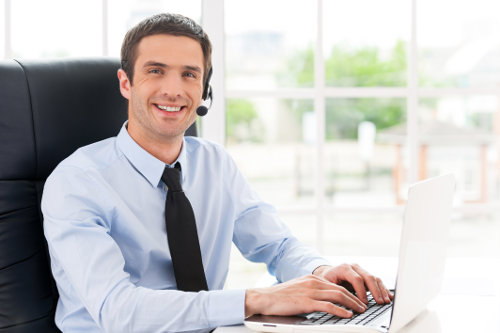 Video conferencing with a customer