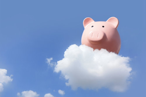 Cloud piggy bank
