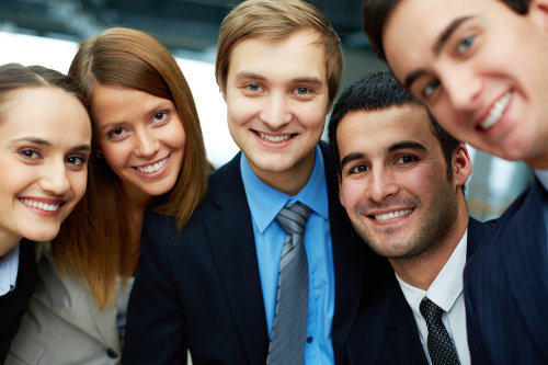Happy and motivated employees