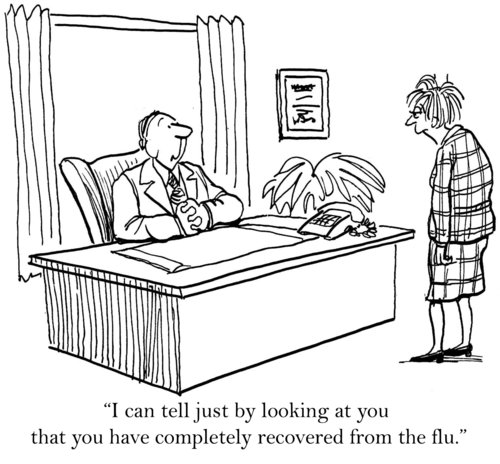 Employee sickness funny cartoon