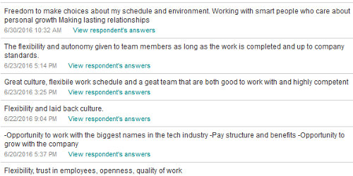 Employee responses