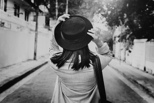 Business woman travelling locally