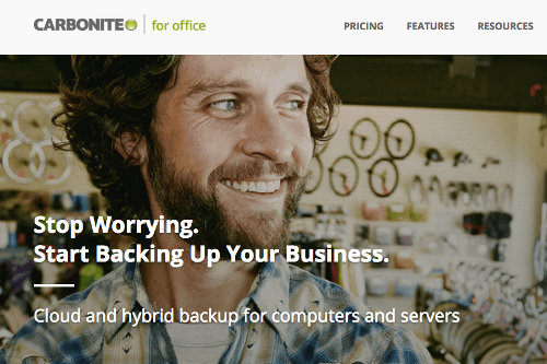 Carbonite homepage
