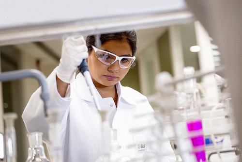 Chemist doing industry research