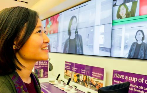 Interactive digital signage in Microsoft store