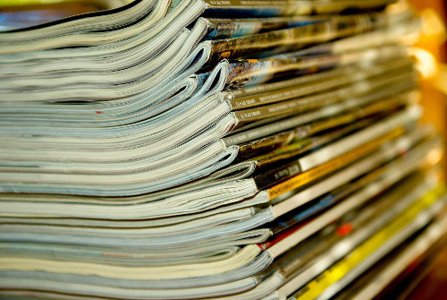 A stack of magazines