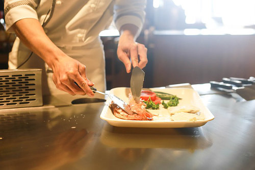 Cook at a restaurant