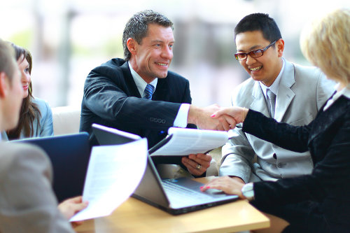 Global business team