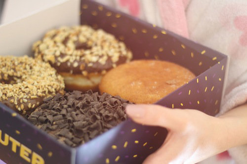Home-made artisan doughnuts