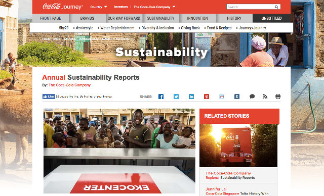 Coca-Cola Partners page screenshot