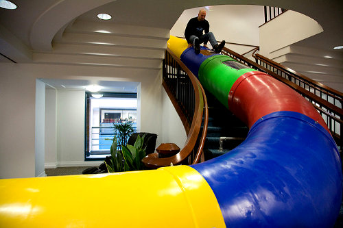 Wiegand slides bring fun to office environments