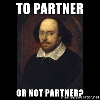 To partner or not partner? Shakespeare meme