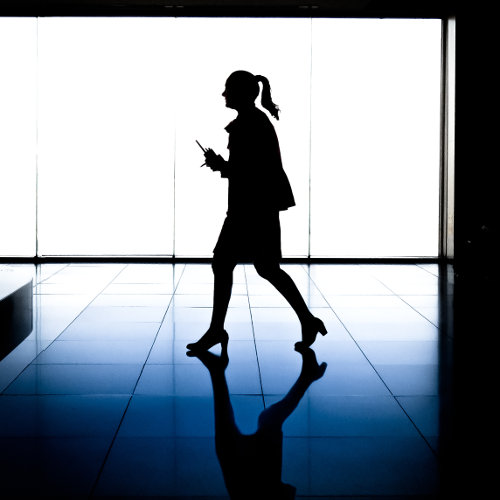 Businesswoman silhouette