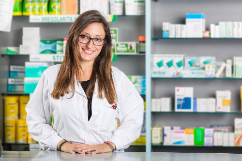 Pharmacist in a drugstore