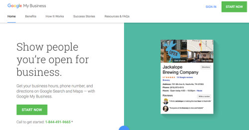 Google My Business screenshot