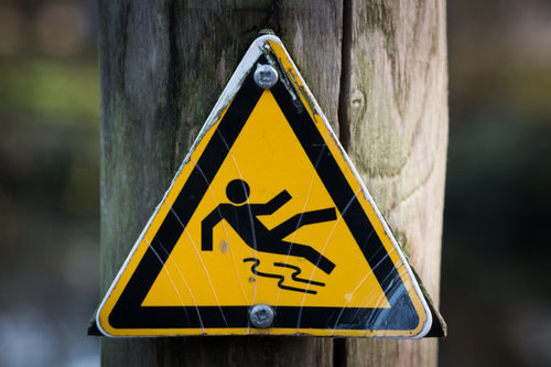 Slip and fall warning